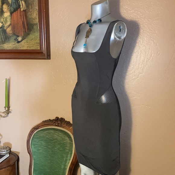 Zara Knit Gray Fitted Dress.  Sz M - Picture 5 of 6